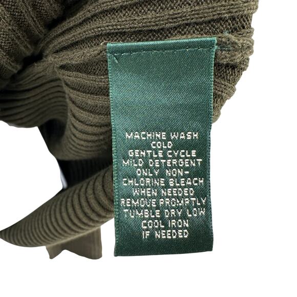 Lauren Ralph Lauren Sweater Women's XL Green Round Neck Knit Stretch Comfort LS - Picture 7 of 7